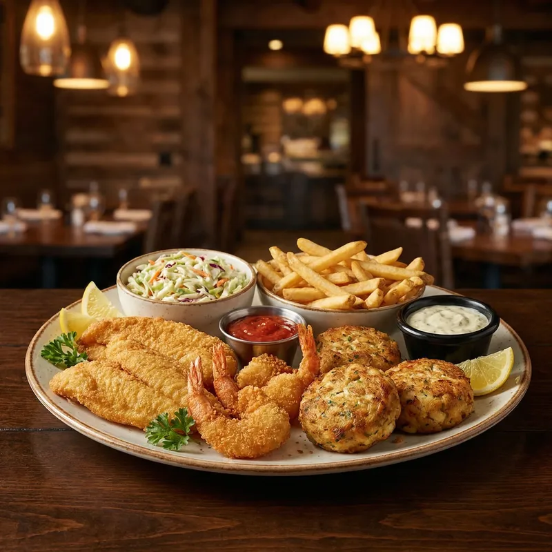 3 Fish, 3 Shrimp & 3 Crab Cakes